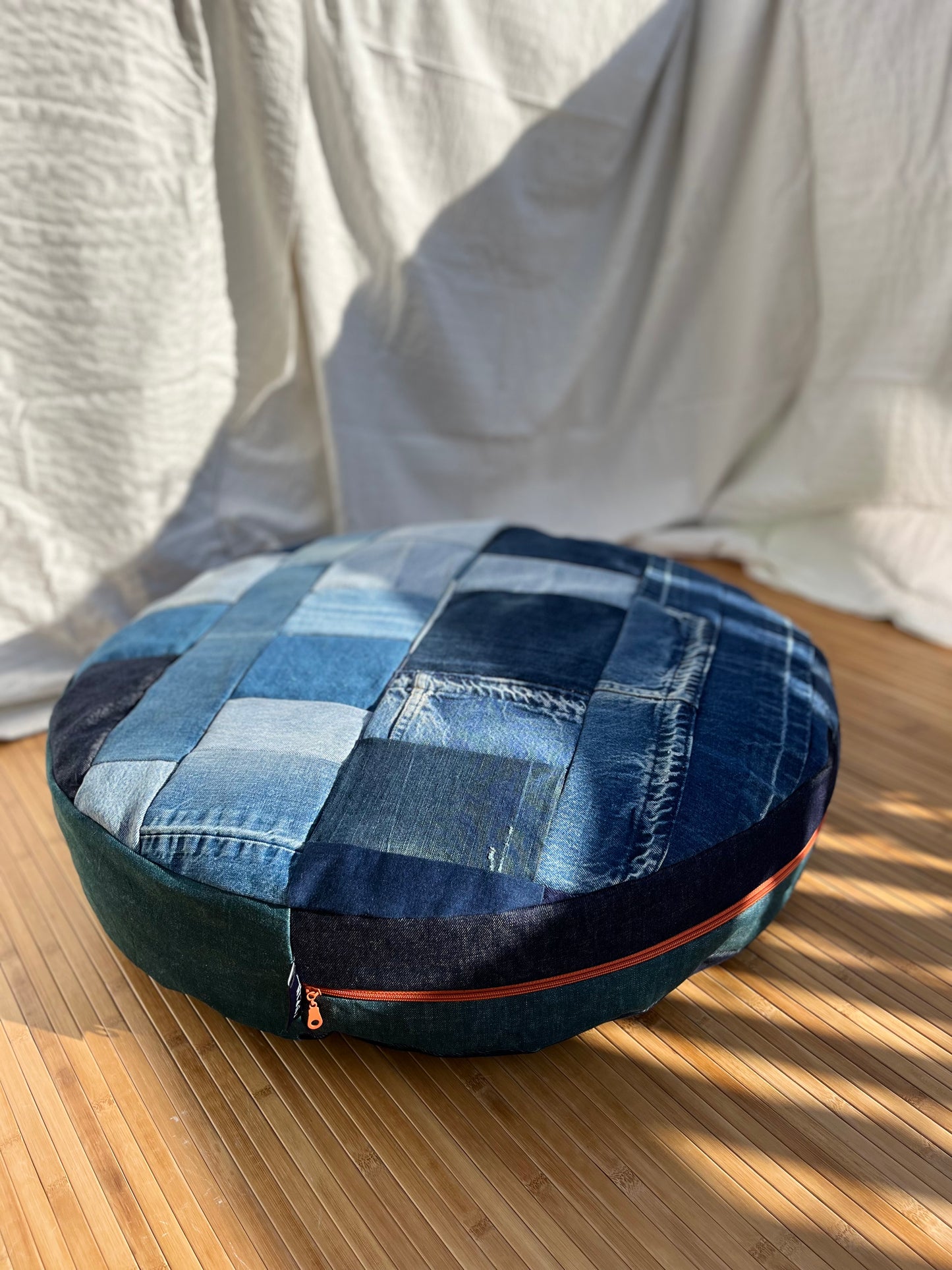 Upcycled One-Of-A-Kind Bed ~ Vintage "Light" Patchwork Dome - Medium 30”