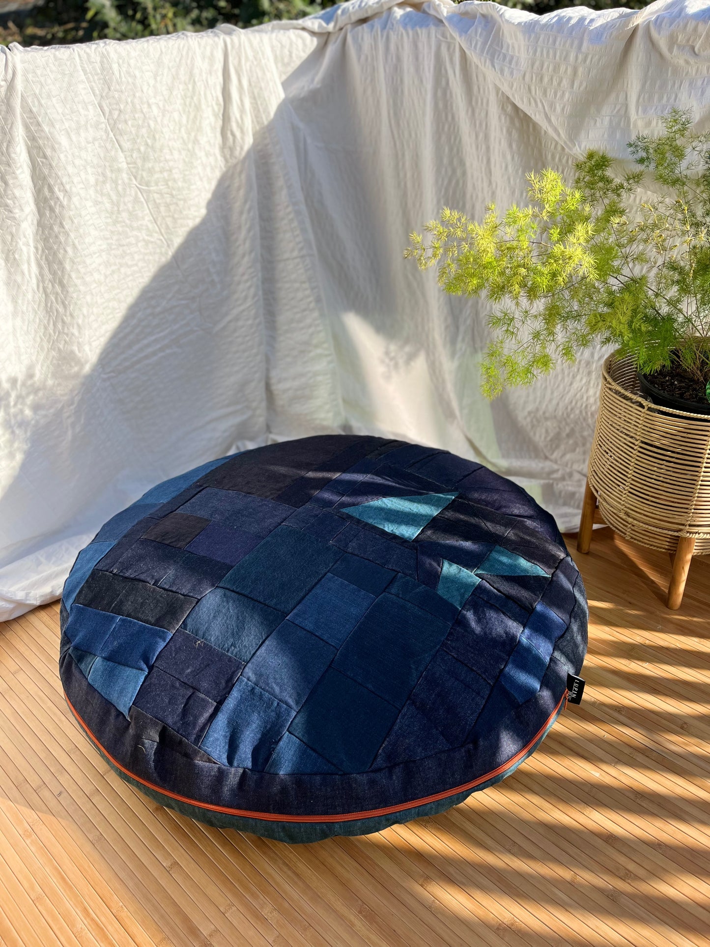 Upcycled One-Of-A-Kind Bed ~ Dark Quilted Dome _ Large 36"