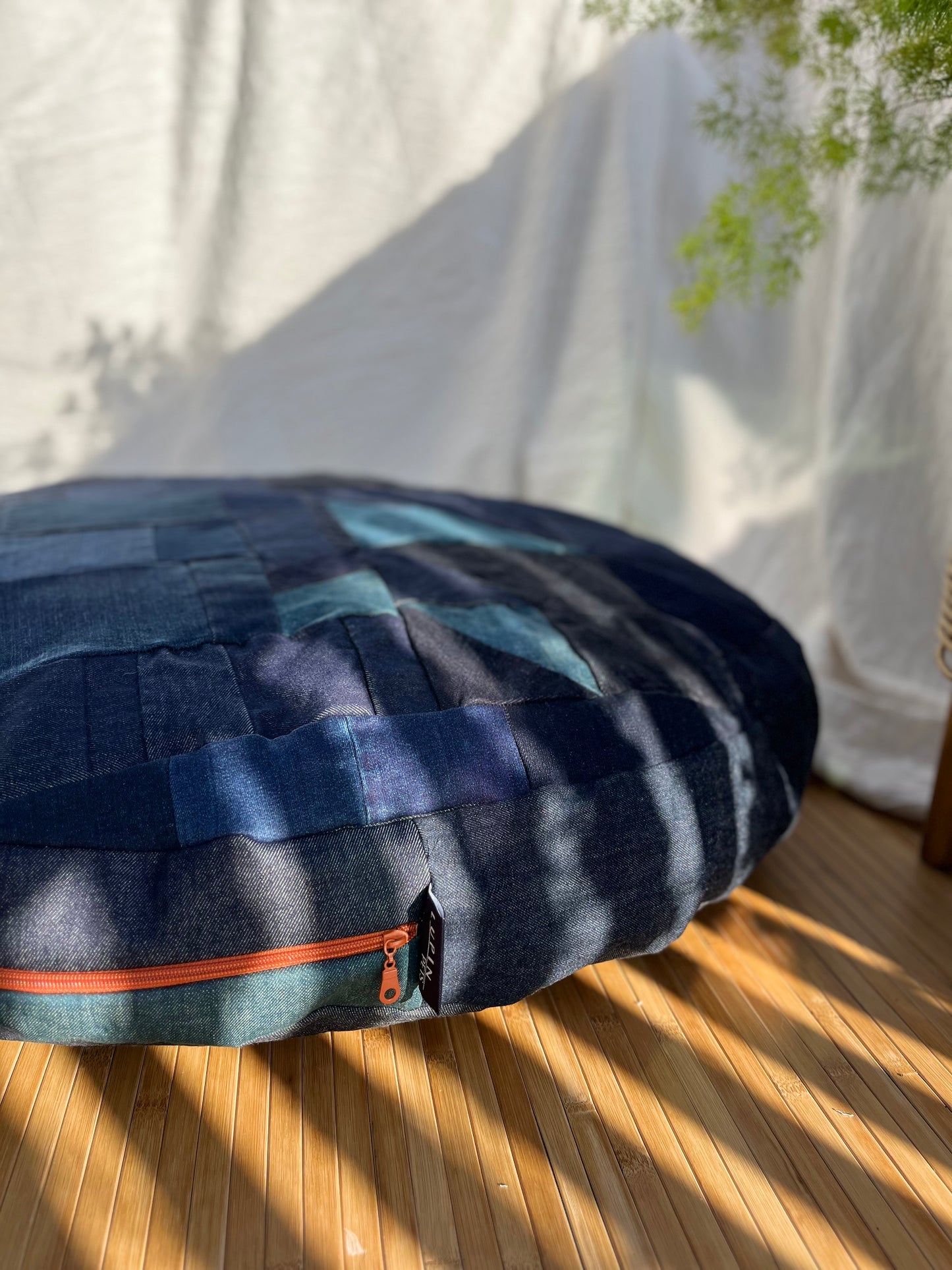Upcycled One-Of-A-Kind Bed ~ Dark Quilted Dome _ Large 36"