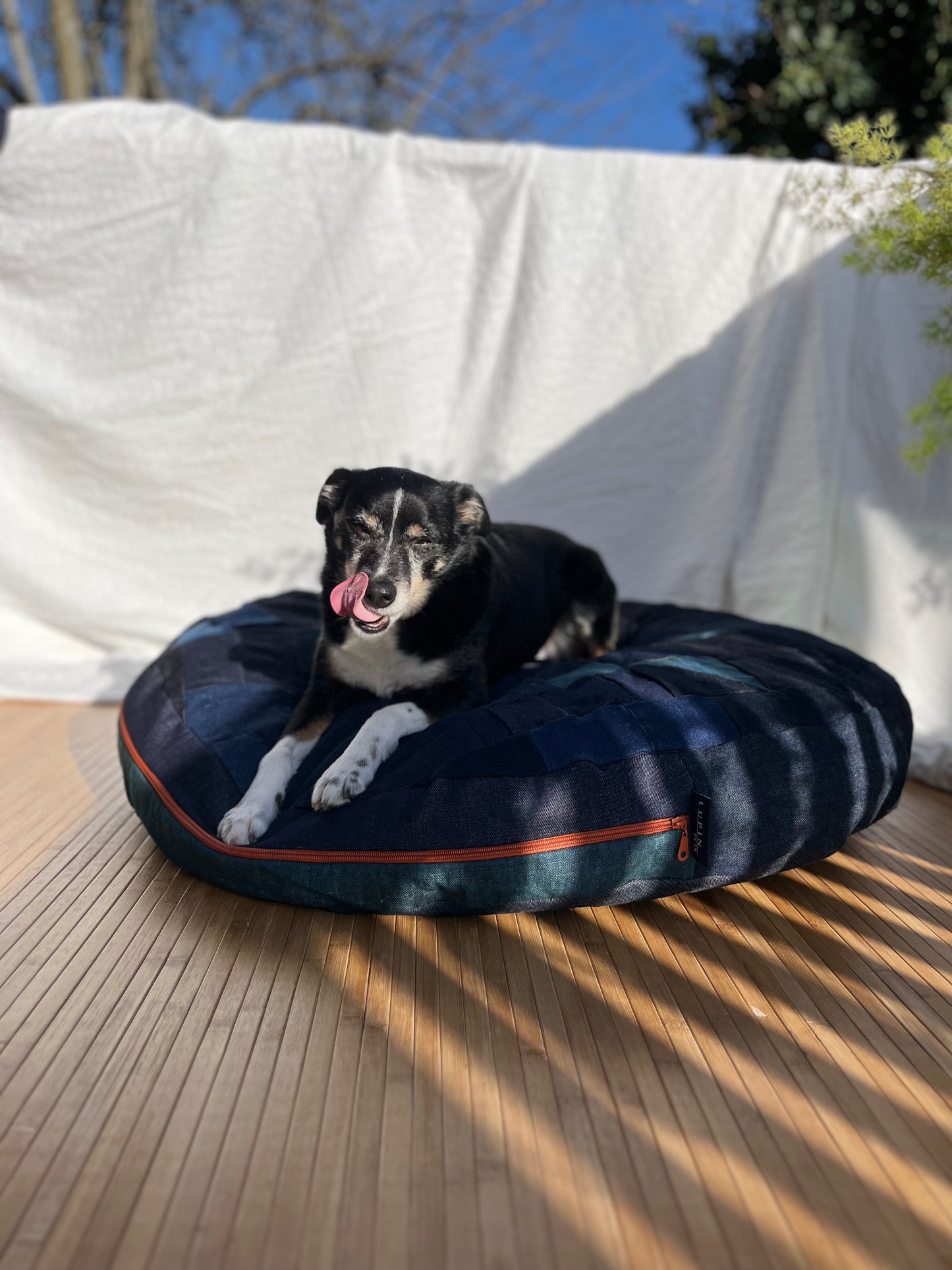 Upcycled One-Of-A-Kind Bed ~ Dark Quilted Dome _ Large 36"