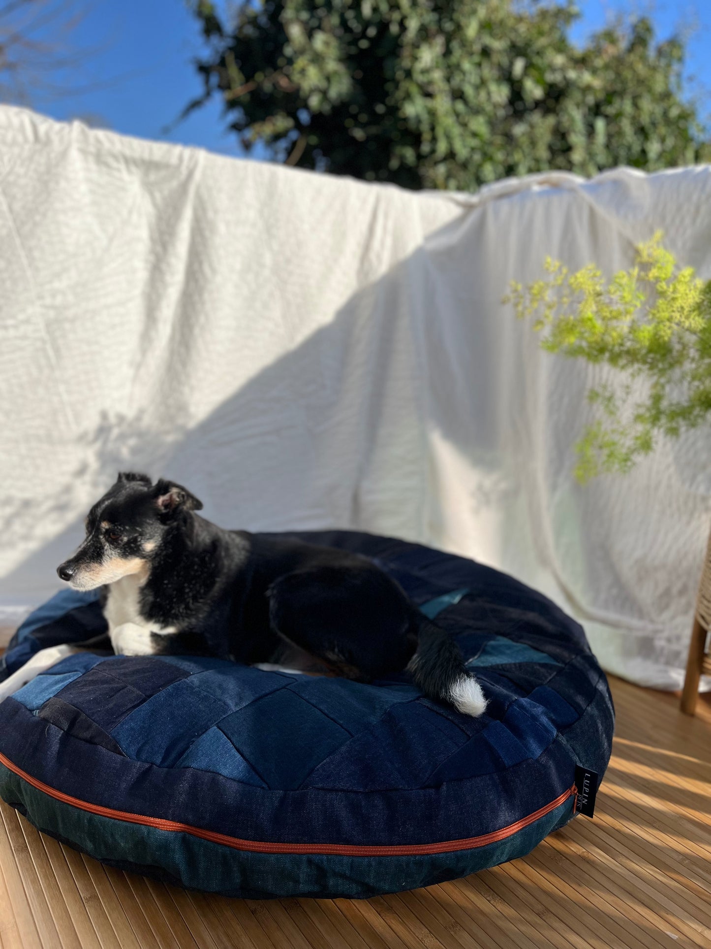 Upcycled One-Of-A-Kind Bed ~ Dark Quilted Dome _ Large 36"