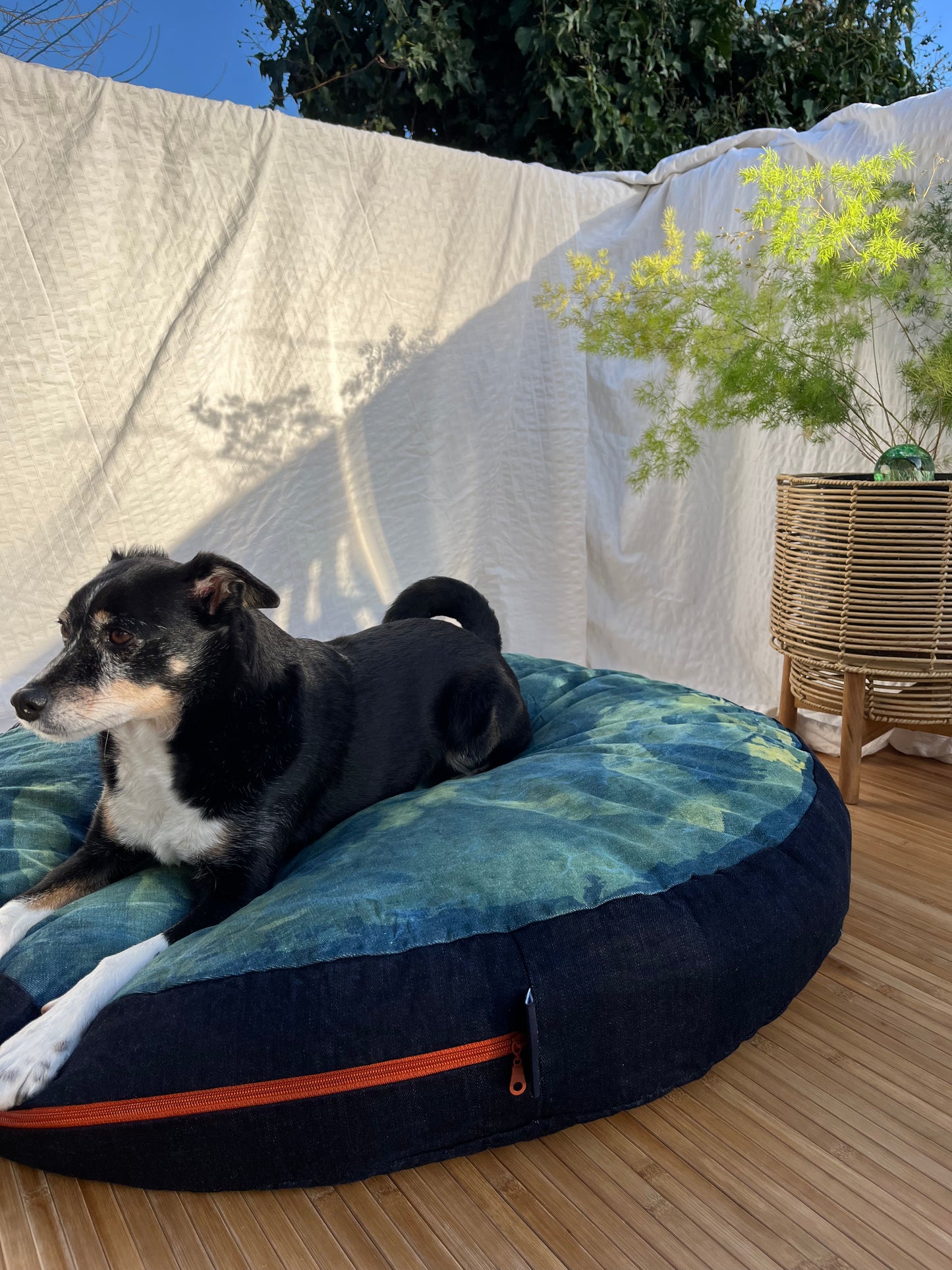 Upcycled One-Of-A-Kind Bed ~ Green Cloud Dome _ Large 36"