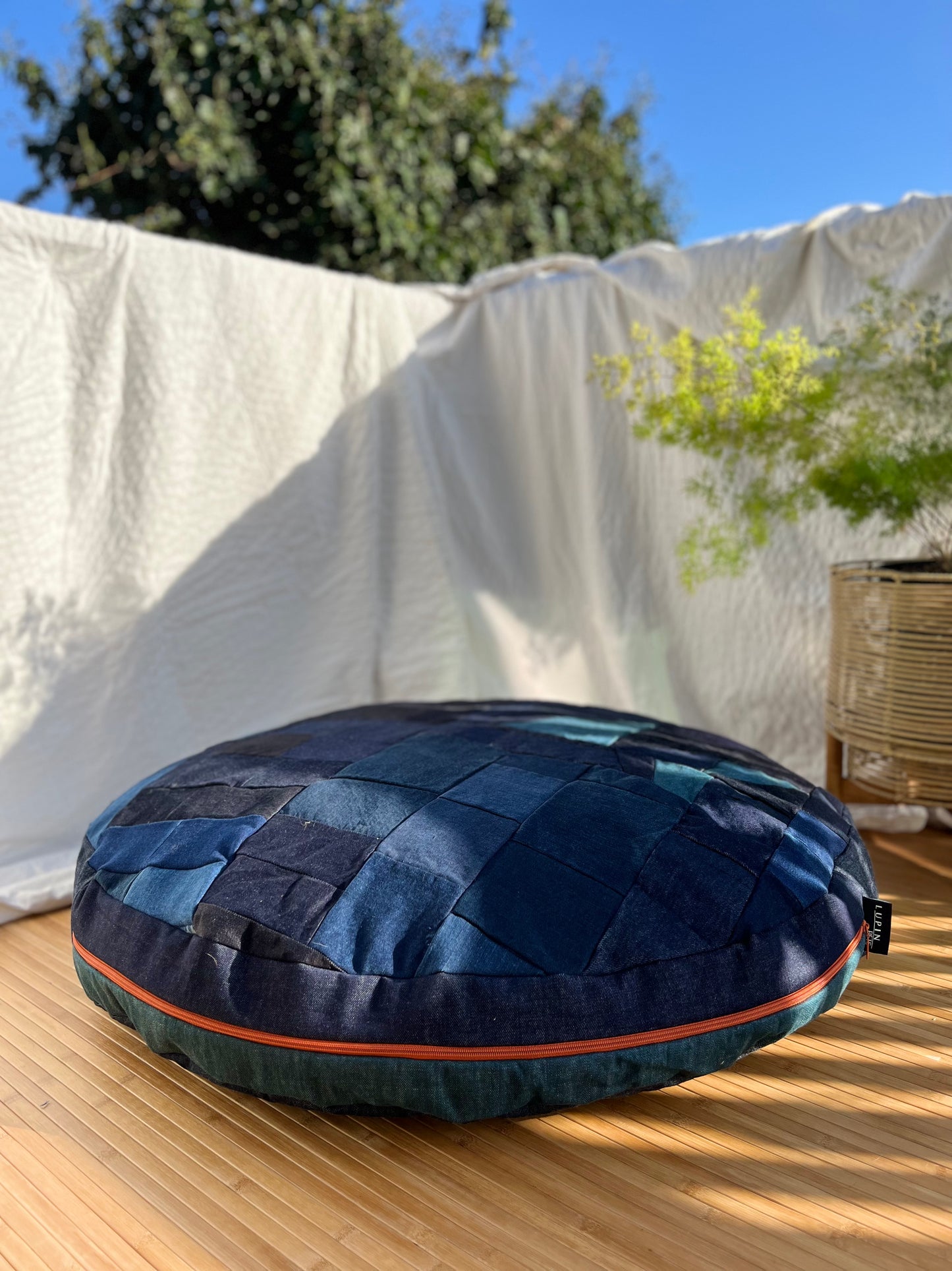 Upcycled One-Of-A-Kind Bed ~  Dark Quilted Dome _ Large 36"
